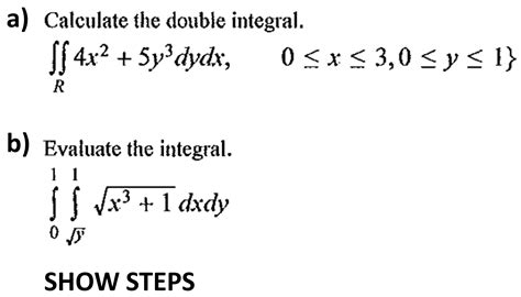 Double Integrals Calculator .
